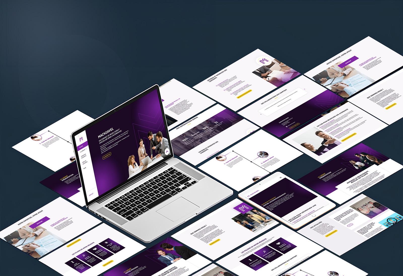 communication cabinet de recrutement avec un site web